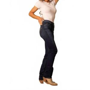 NEW KIMES sarah high rise slim boot cut jeans in blue